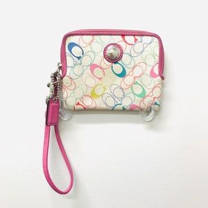 Multi colored Coach Wristlet/ Wallet